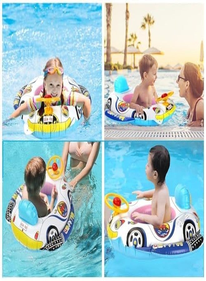 Mamadev®:- Baby Car Swimming Ring for Children Kids Tube Safe Anti-Slip Inflatable Floats for Kids Pool Tub(3 + Years Up)(Multi Color)(1 PIS) - Image 3